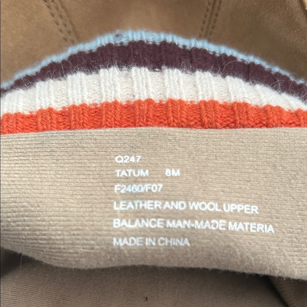 Coach Tan Boots with Multicolor Knit Cuffs - Picture 5 of 5